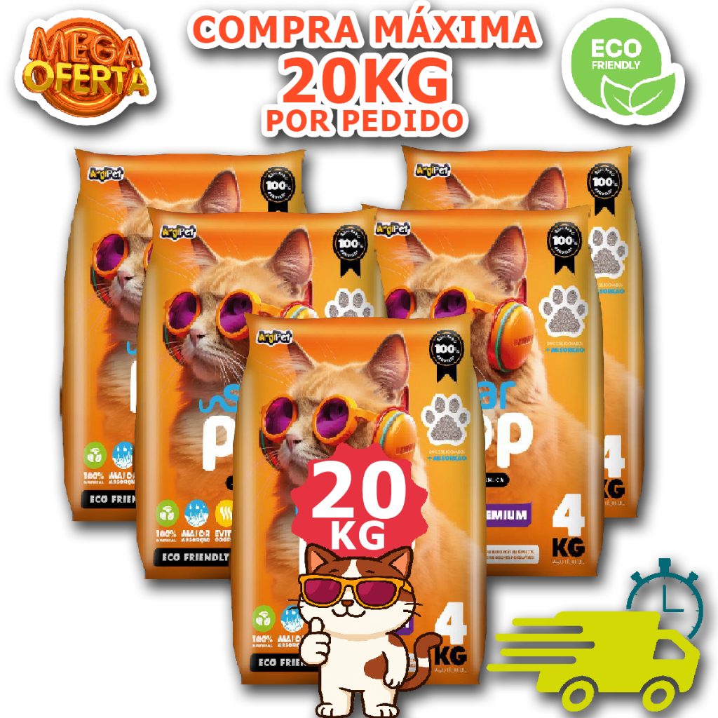 20 a 4kg areia sanitaria extra premium higienica natural ecologica absorvente para gatos tradicional