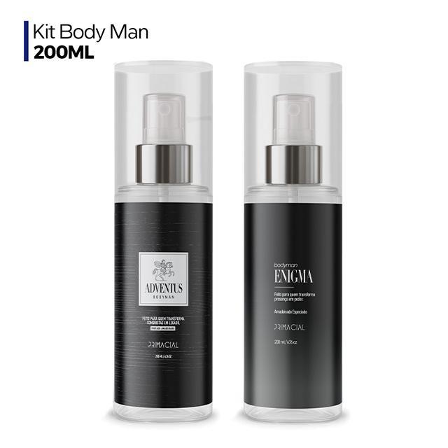 KIT BODY SPLASH MASCULINO ADVENTUS E ENIGMA 200ML - PRIMACIAL PERFUME AMADEIRADO MARCANTE
