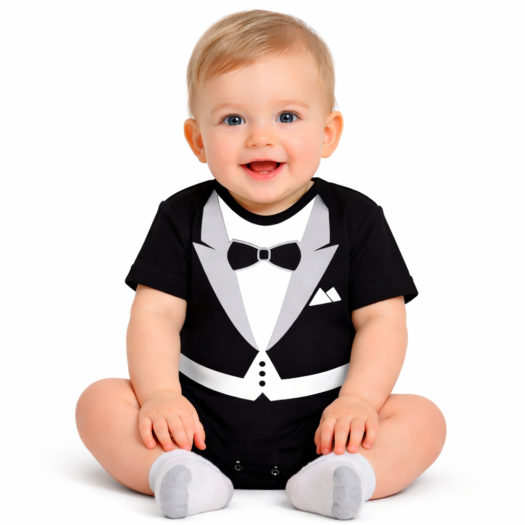 Roupa de Bebe Body Temático Poderoso Chefinho  Mesversário Fantasia Infantil
