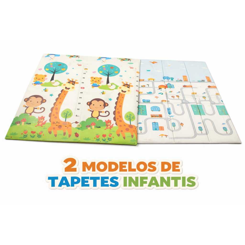 Tapete Tatame Infantil Emborrachado Dobrável Dupla Face 150x200 / 150x180 / 180x200 Espessura 5mm