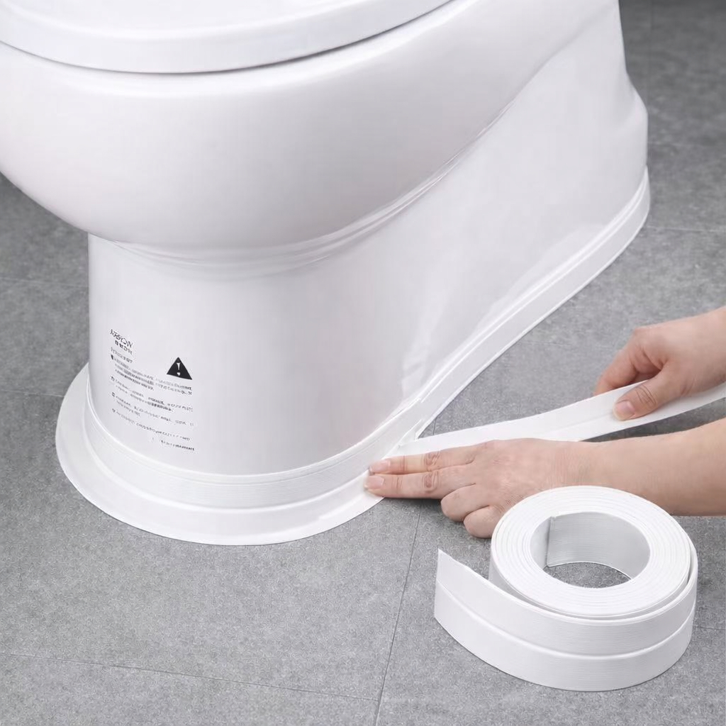 Fita Adesiva de Vedação PVC 5M Impermeável Multiuso para Cozinha e Banheiro