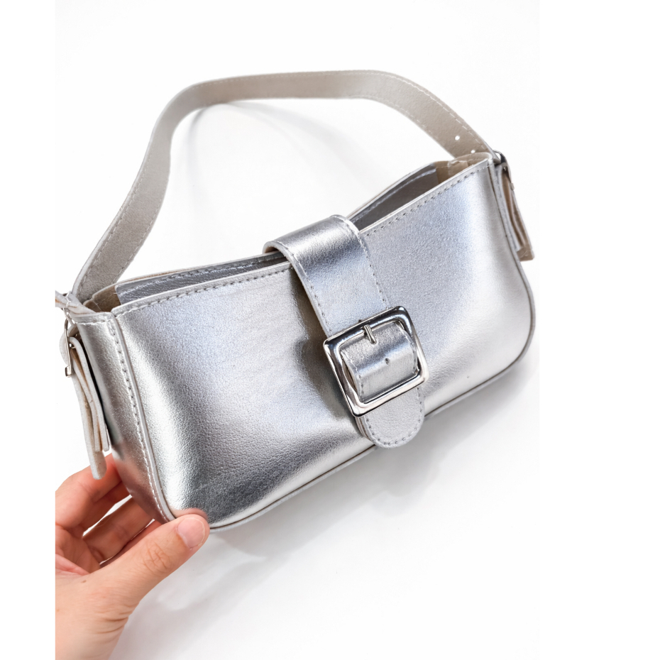 Bolsa Fivela Feminina Baguete de Ombro Casual Estilosa