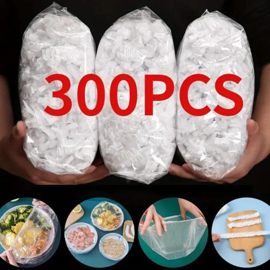 100/300 PCS Tampa De Plástico descartável para alimento