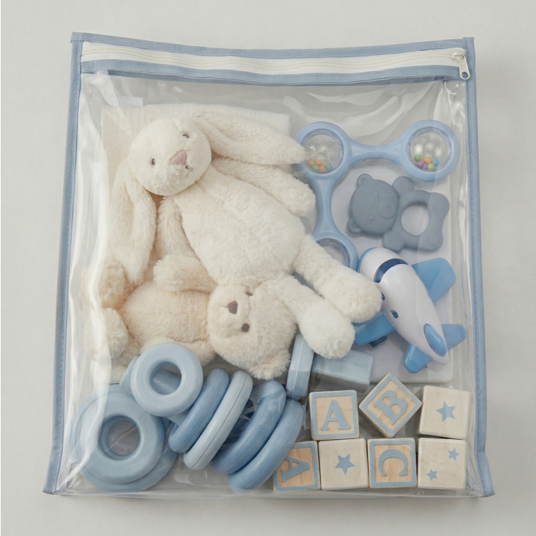 Kit 10 Organizadores Brinquedos Infantis com Ziper Saco Armazenamento Multiuso 27x32