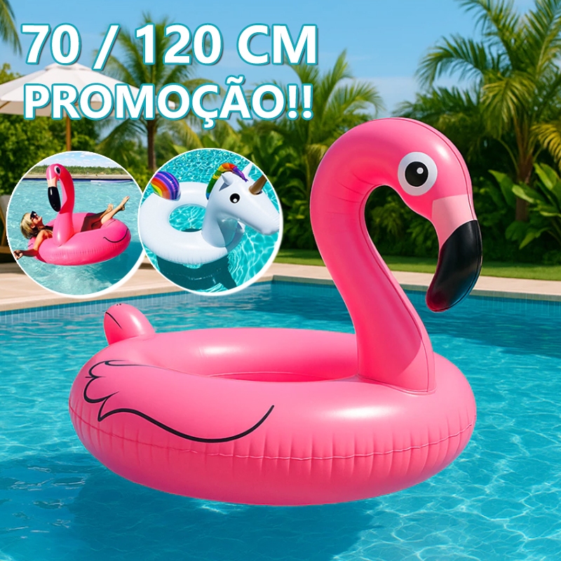 Boia inflável Flamingo Grande 70 90 e 120cm Para Piscina, Praia e Festas -  Super Resistente