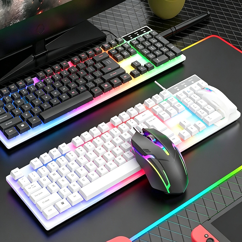 Kit Mobilador Gamer Com Teclado Semi Mecânico Led + Mouse Óptico 3200dpi H8