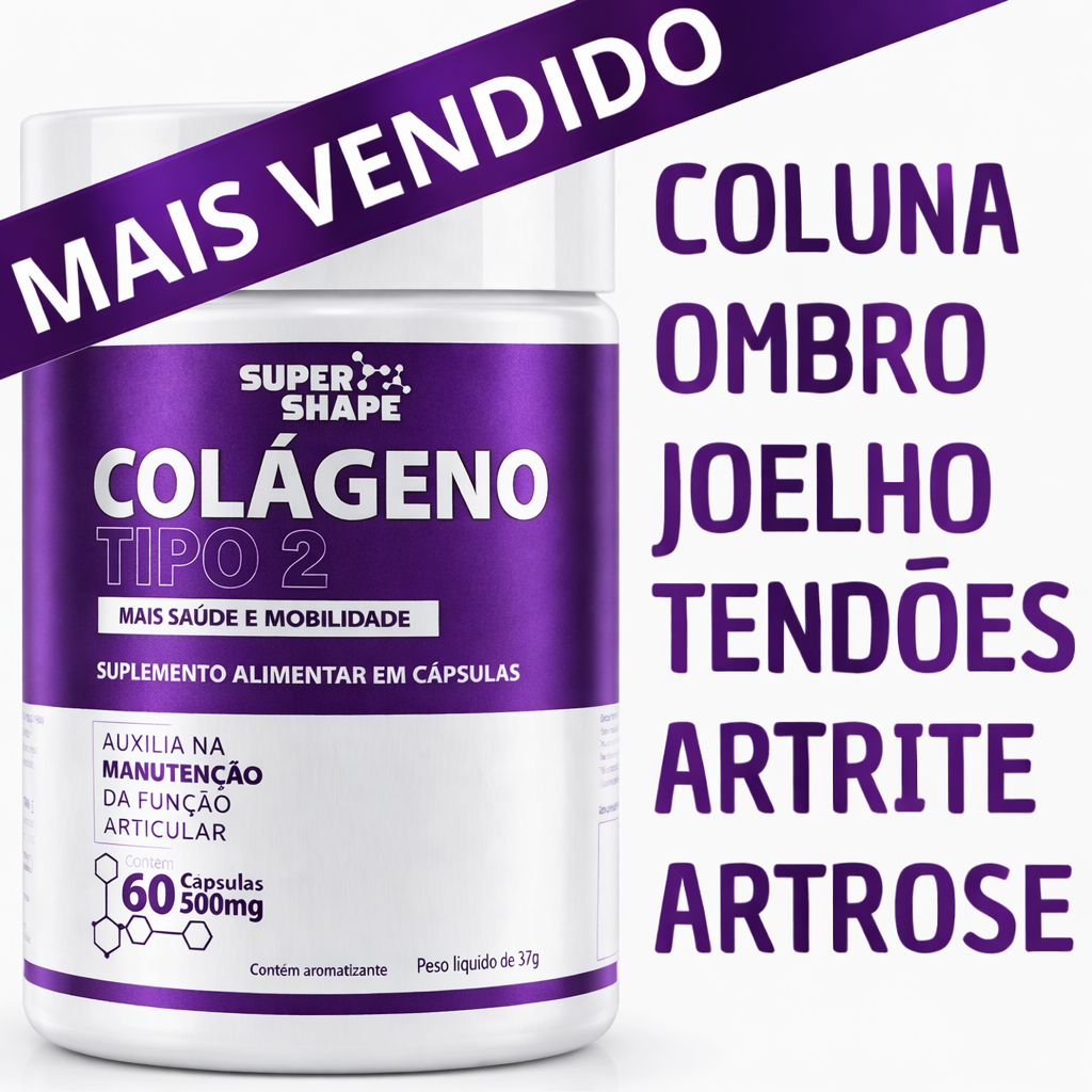 Colageno Tipo 2 Não Hidrolisado 40 mg Não Desnaturado - TESTADO E APROVADO