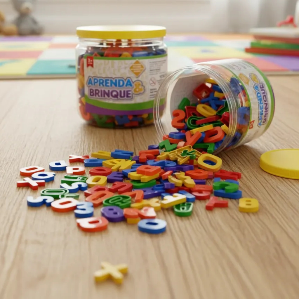 Aprenda E Brinque Letras E Números 200 Peças LucToys