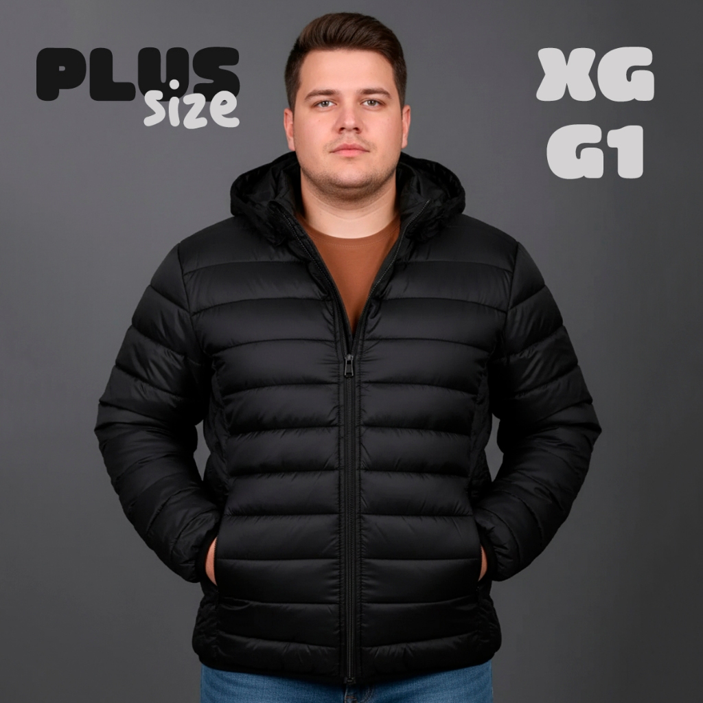 Jaqueta Bobojaco Masculino Plus Size Casaco Bomber Puffer Nylon Frio Intenso Moda Inverno Reforçado