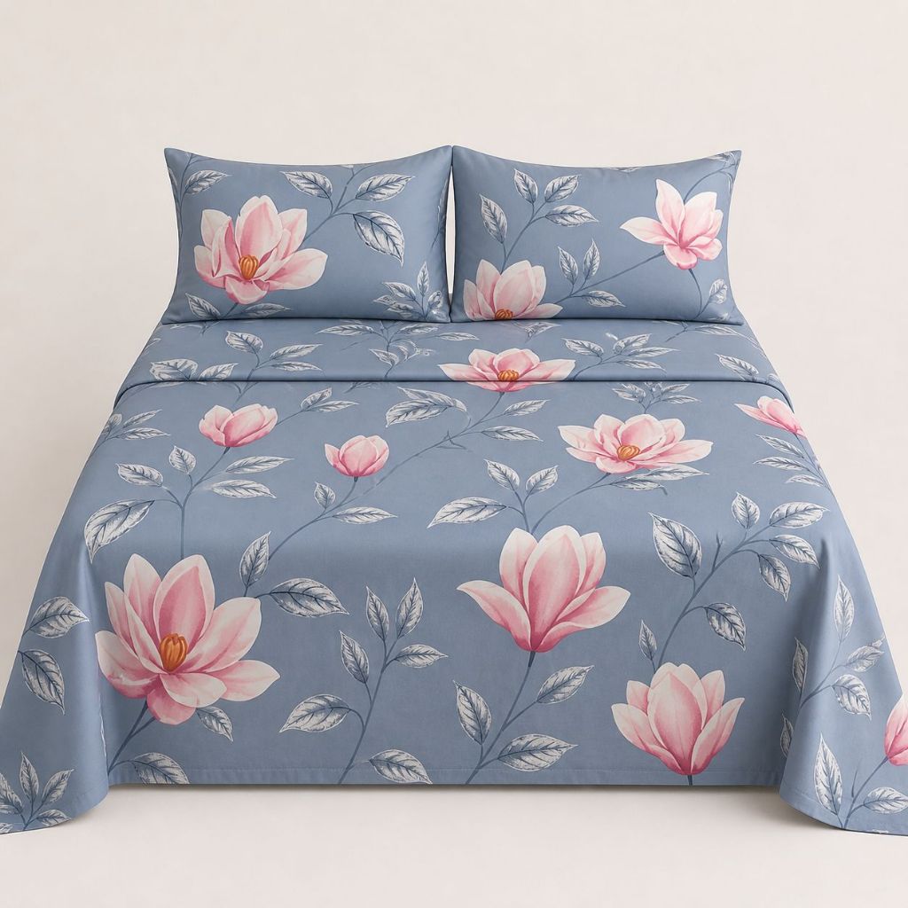 Lençol Queen Avulso Toque de Seda e Algodão Macio | 2,30m x 2,50m Luxo Cama