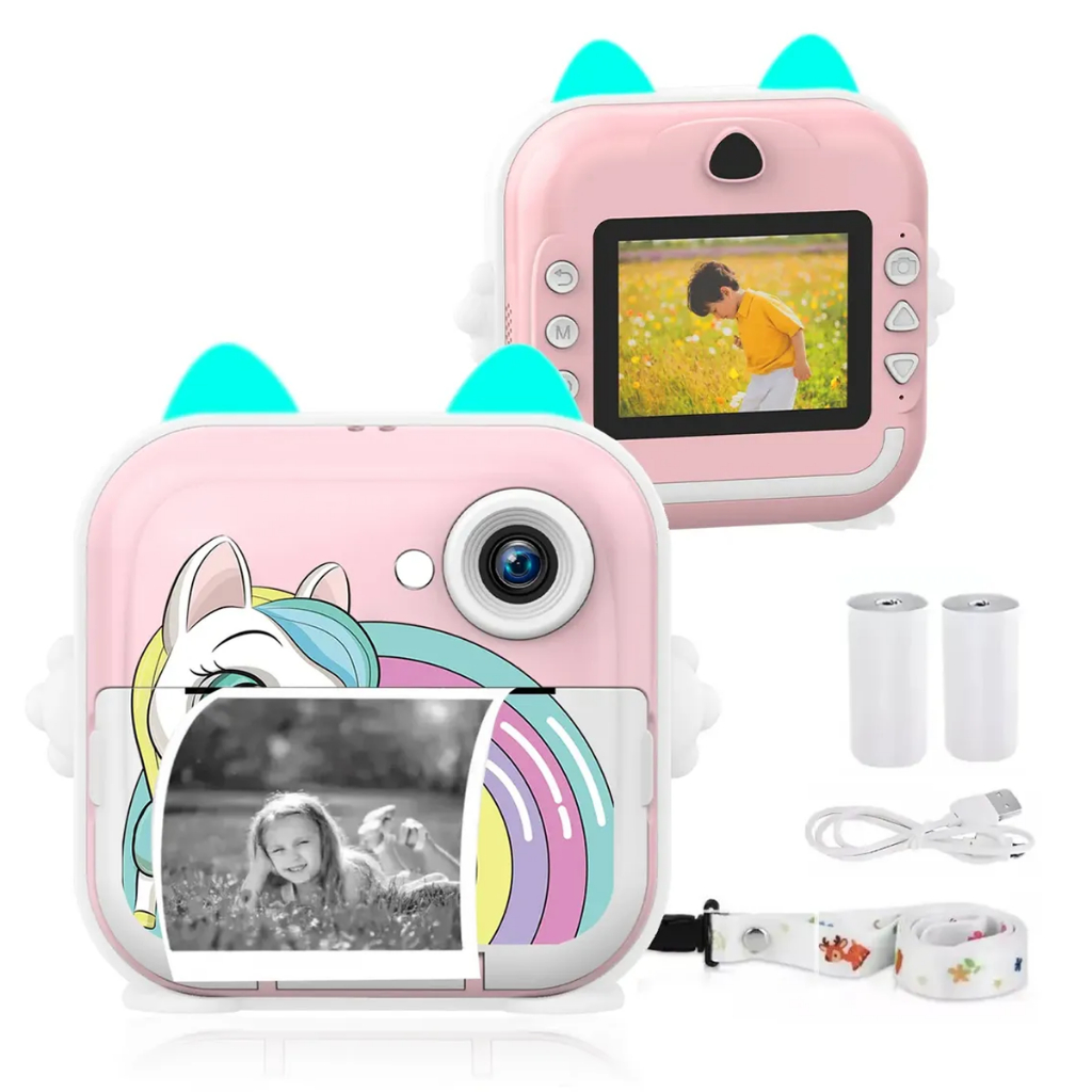 Câmera Infantil Instantânea Bluetooth 1080P Foto Vídeo Inova Fun Print Com Jogos