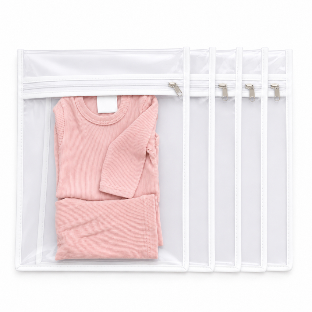 6 Saquinho Maternidade Organizador Viagem Mala Bebê 27x33 MALA/VIAGEM/ROUPA SECA/MOLHADA ROUPA LIMPA