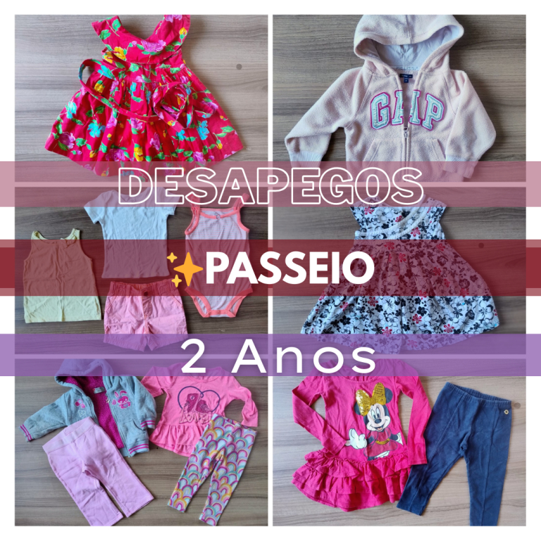 Roupas Infantil - Tamanho 2 anos Meninas - (Desapegos/Brechó Bebê) - Bem Conservado