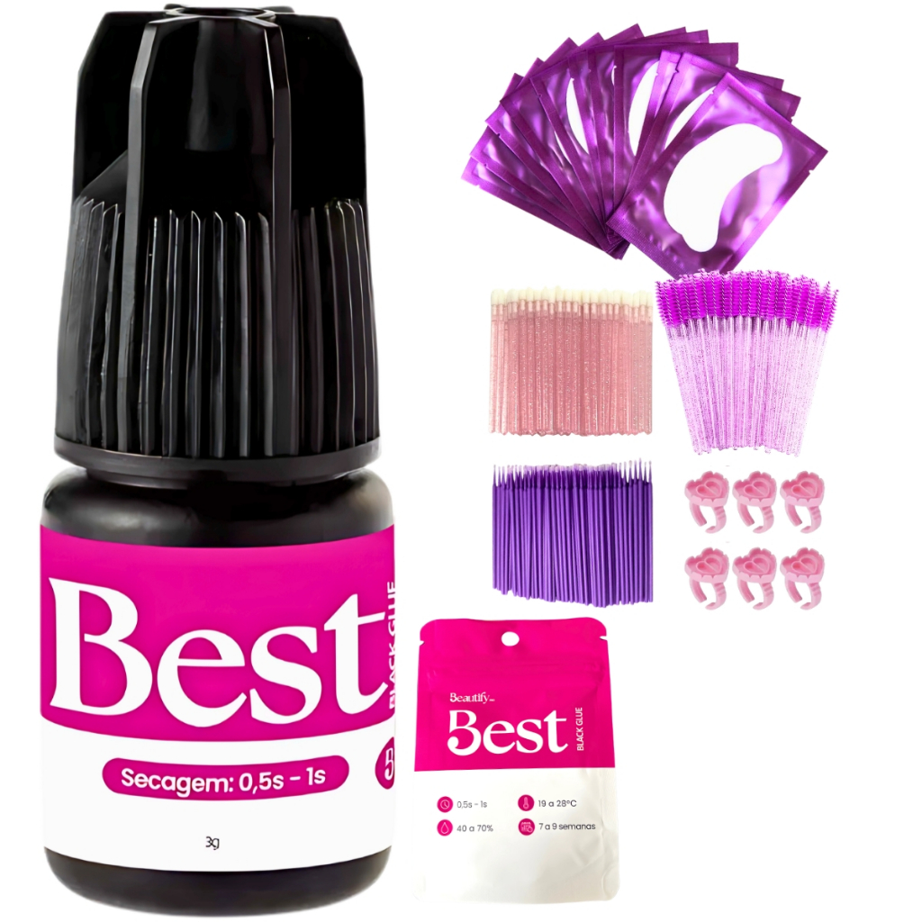 Cola Adesivo Best Beautify Pro Extensão De Cilios Com Anvisa Preto