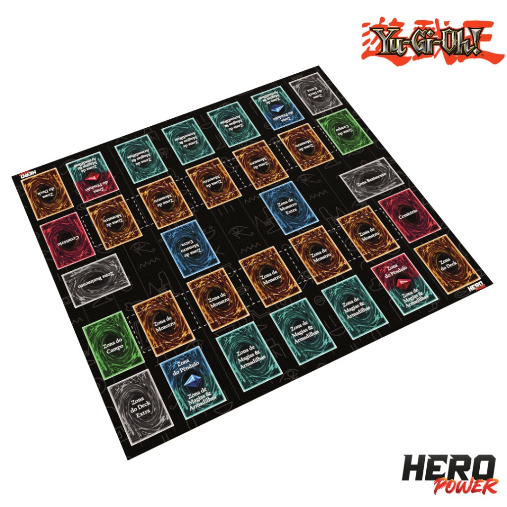 Playmat YuGiOh TCG Duplo | Lona Vinil 49x57 cm | Jogo de Cartas