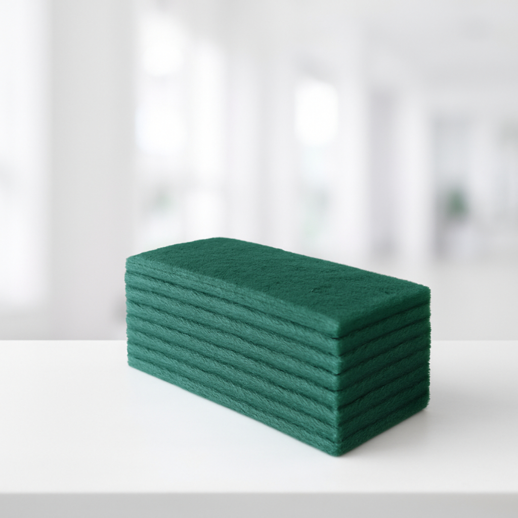 Kit 10 Buchas Fibras Slim Verde Uso Geral Limpeza Pesada Profissional Multiuso LT Louça Azulejo Piso