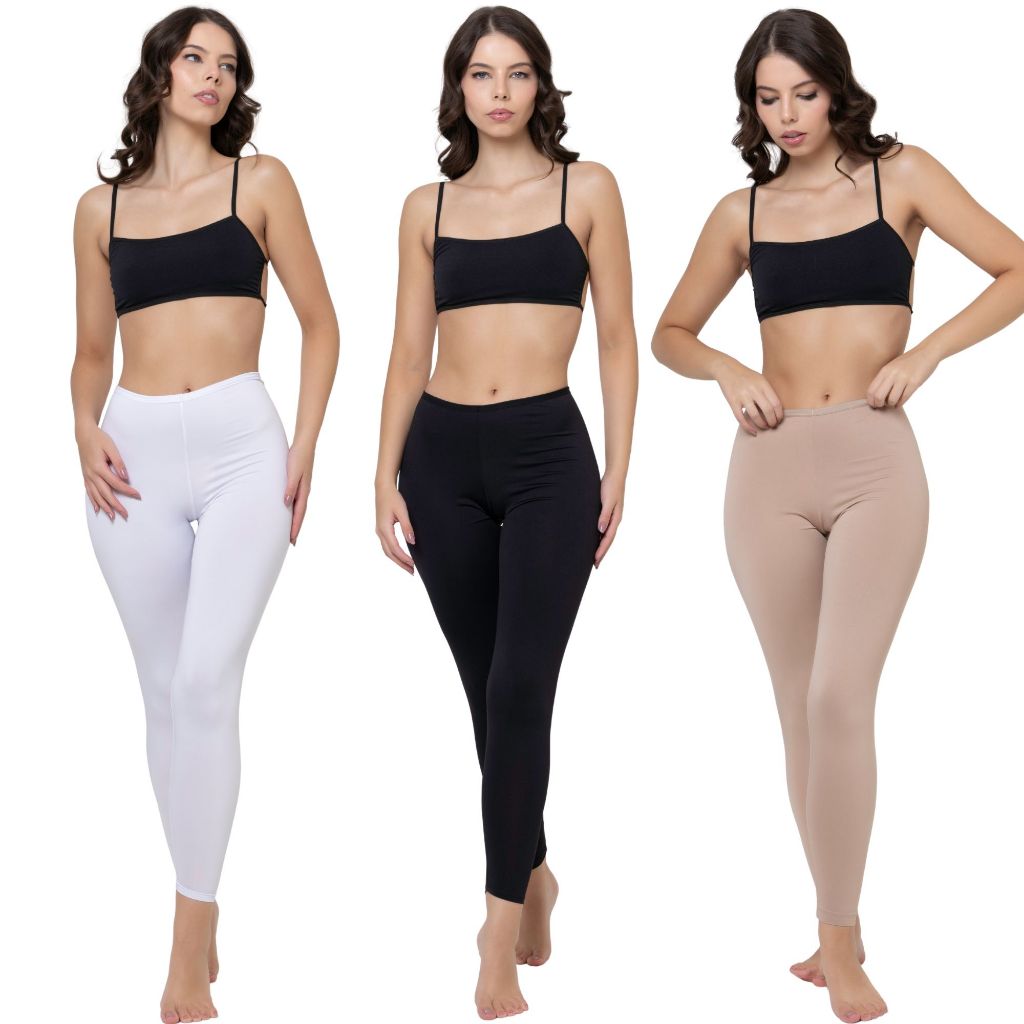 Kits Calça Segunda Pele Anágua Anti Atrito Usar Por Baixo Evita Transparência Modeladora Conforto