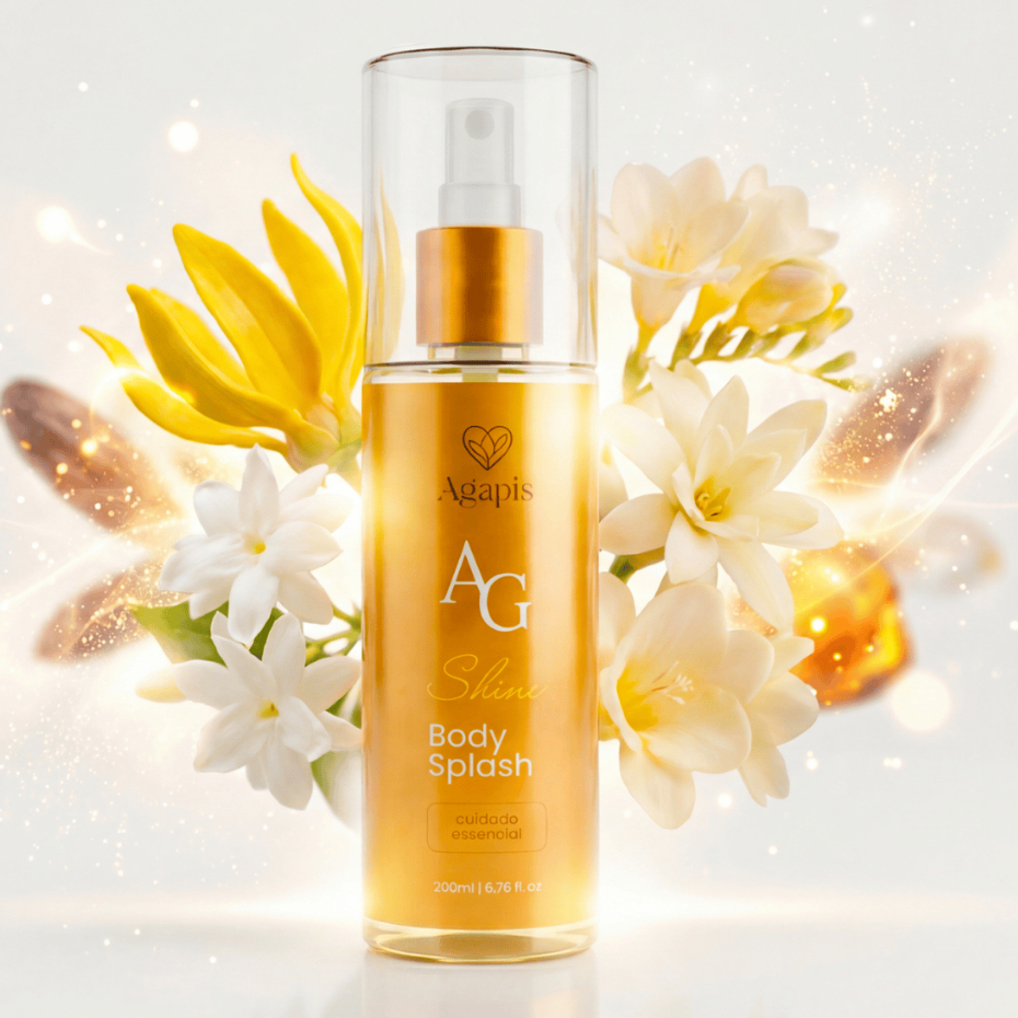 Body Splash Shine Agapis Beauty 200ml Fragrância Sedutora Desodorante Corporal Colônia