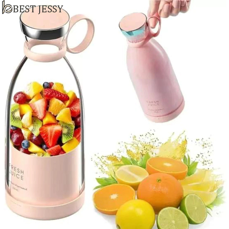 Mini Liquidificador 6 Lâminas portátil USB 420mL Elétrico Copo Liquidificador Portatil Recarregável