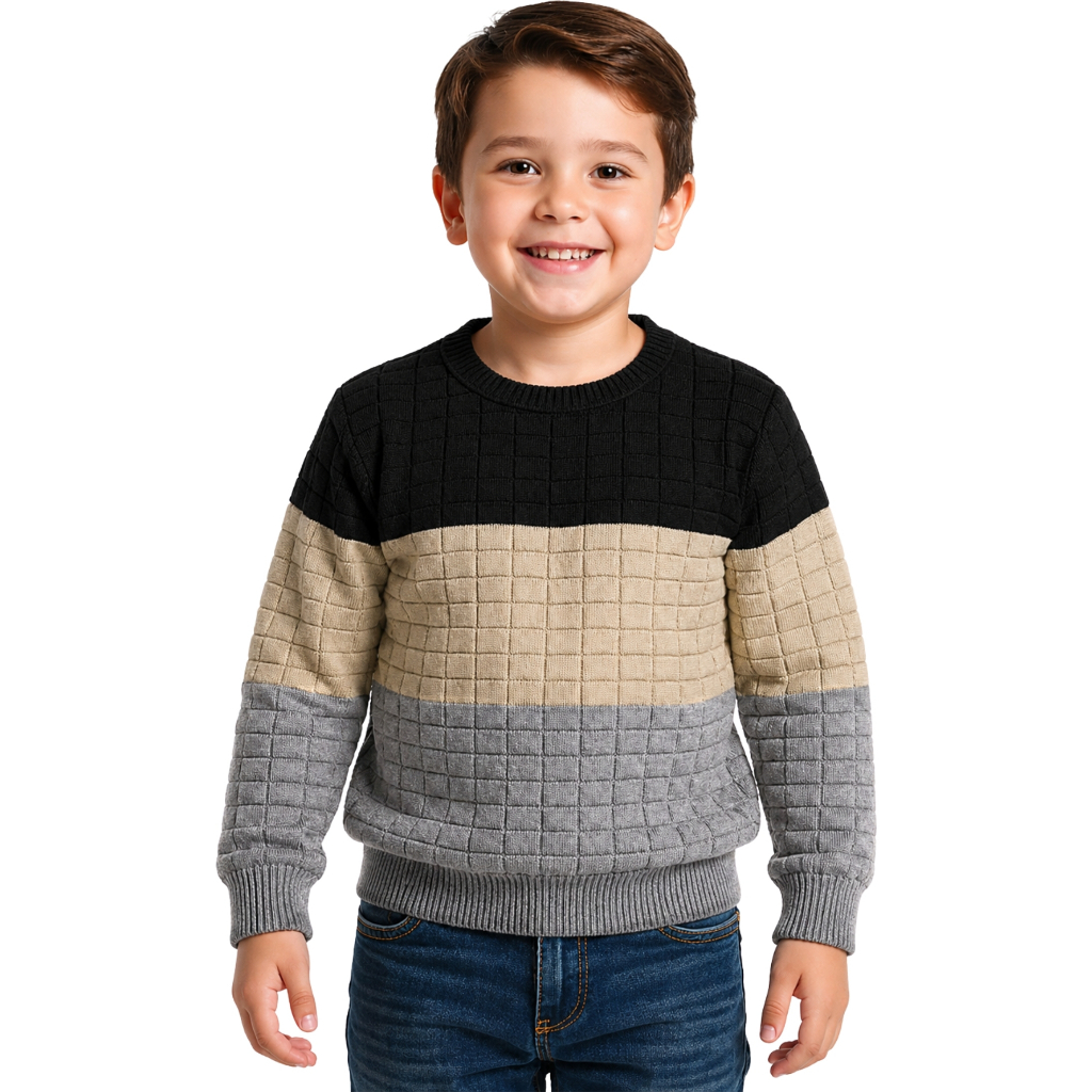 Blusa Suéter Tricô Infantil Menino Inverno Quentinha | Lançamento Aristides