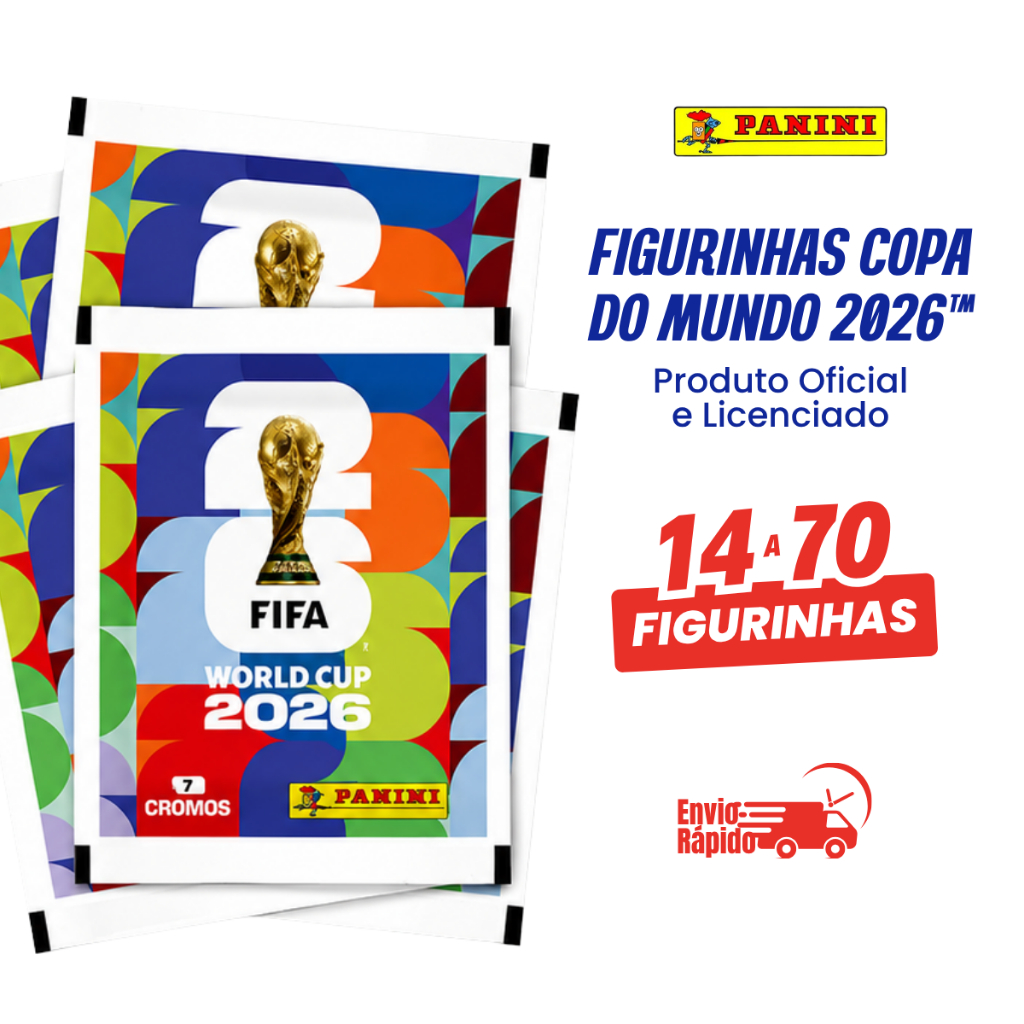Figurinhas Copa do Mundo 2026 Kit 2 a 10 Pacotes Figurinhas Stickers Oficiais Panini Envio na hora