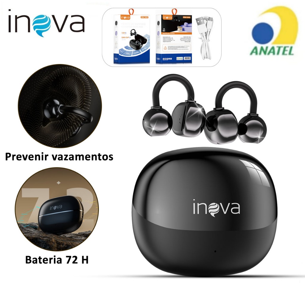 INOVA 2026 Fone De Ouvido Bluetooth 6.0 Toque DE Impressão Digital 50H Autonomia ANC Cancelando Ruíd
