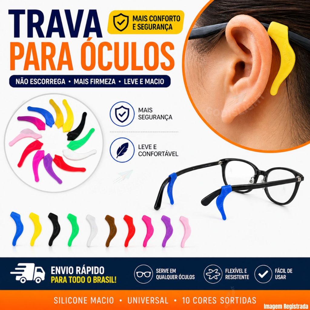 Suporte Haste 2/4/6/8/10/20 Un Antiderrapante Silicone Óculos Sol Grau Acessório Preto Transparentes
