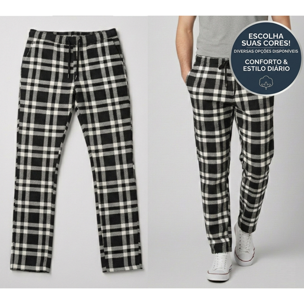 Calça flanela fabricação propria | Adulto, Infantil e tamanhos especiais | Calça xadrez vermelha Natal