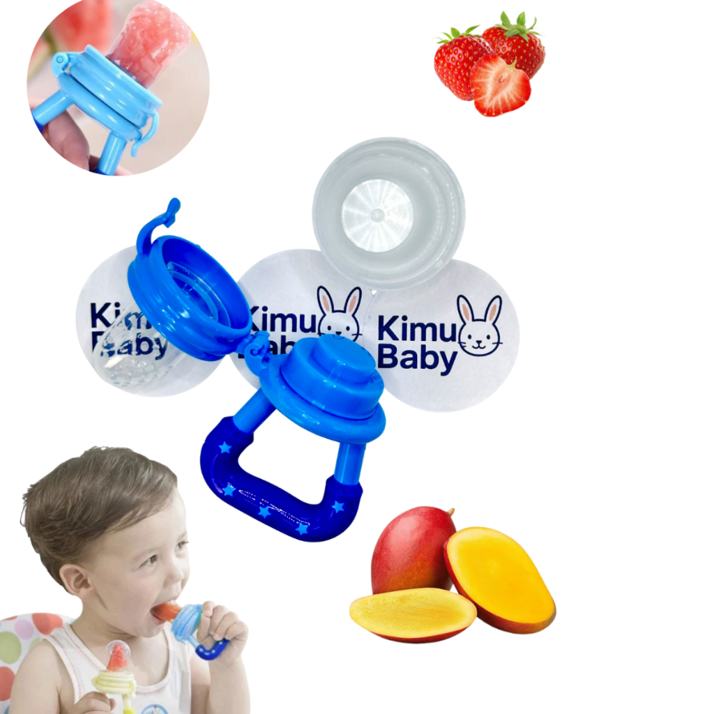 Chupeta Alimentadora Bebe Para Frutas Com Tampa Higiênica Prática Com Bico De Mamadeira Macio