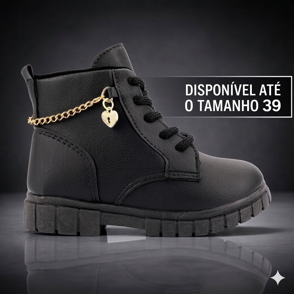 Bota Infantil Menina Coturno Infantil Feminina Maravilhosa