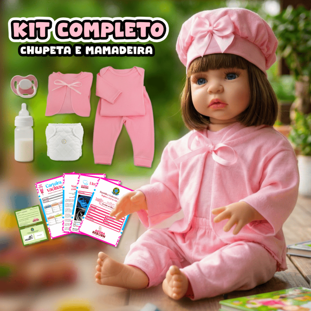 Boneca Bebê Reborn Realista De Pijama Original Em Silicone Menina Pode Dar Banho Envio Imediato