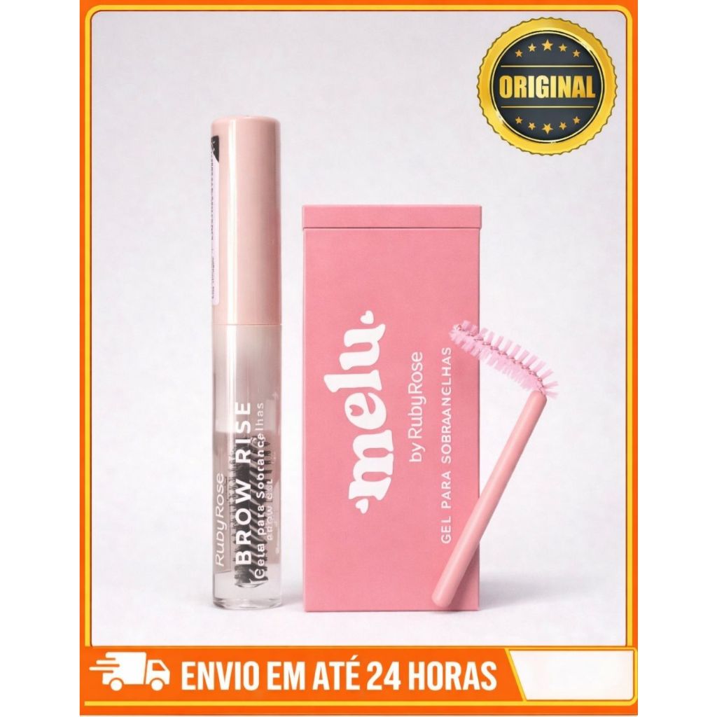 Gel Modelador de Sobrancelhas Ruby Rose Brow Rise Alta Fixação – Efeito Lifting, Transparente