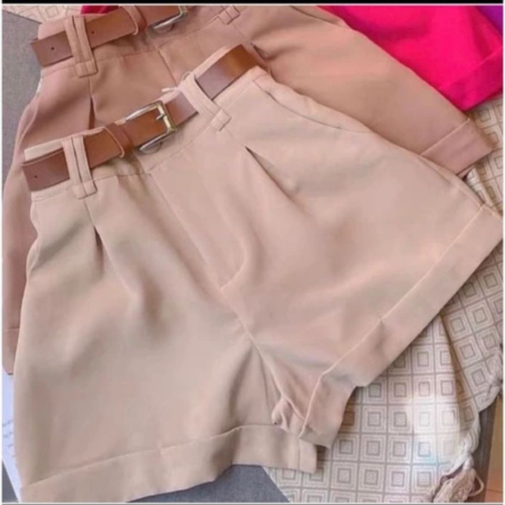 Short Alfaiataria Feminino Social Cintura Alta PROMOÇÃO