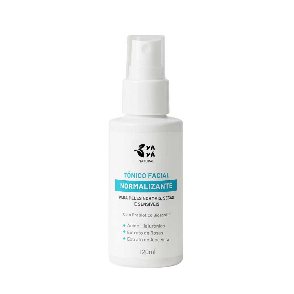 Tonico Facial Normalizante com Ácido Hialurônico para todos os tipos de Pele Yayá Natural 120ml