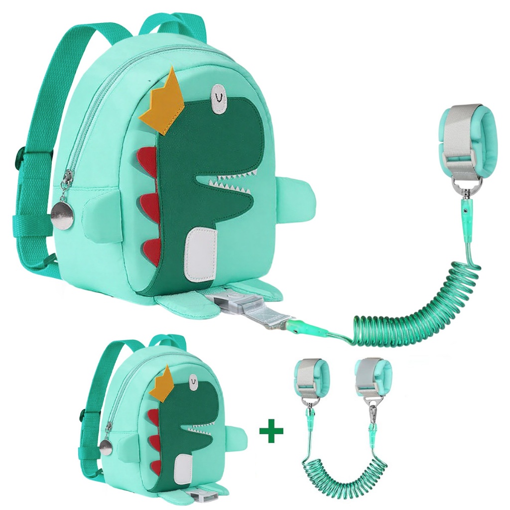 Toddler Arreios De Mochila Coleira Guia Mochila + Pulseira 2 Em1 C/cordão