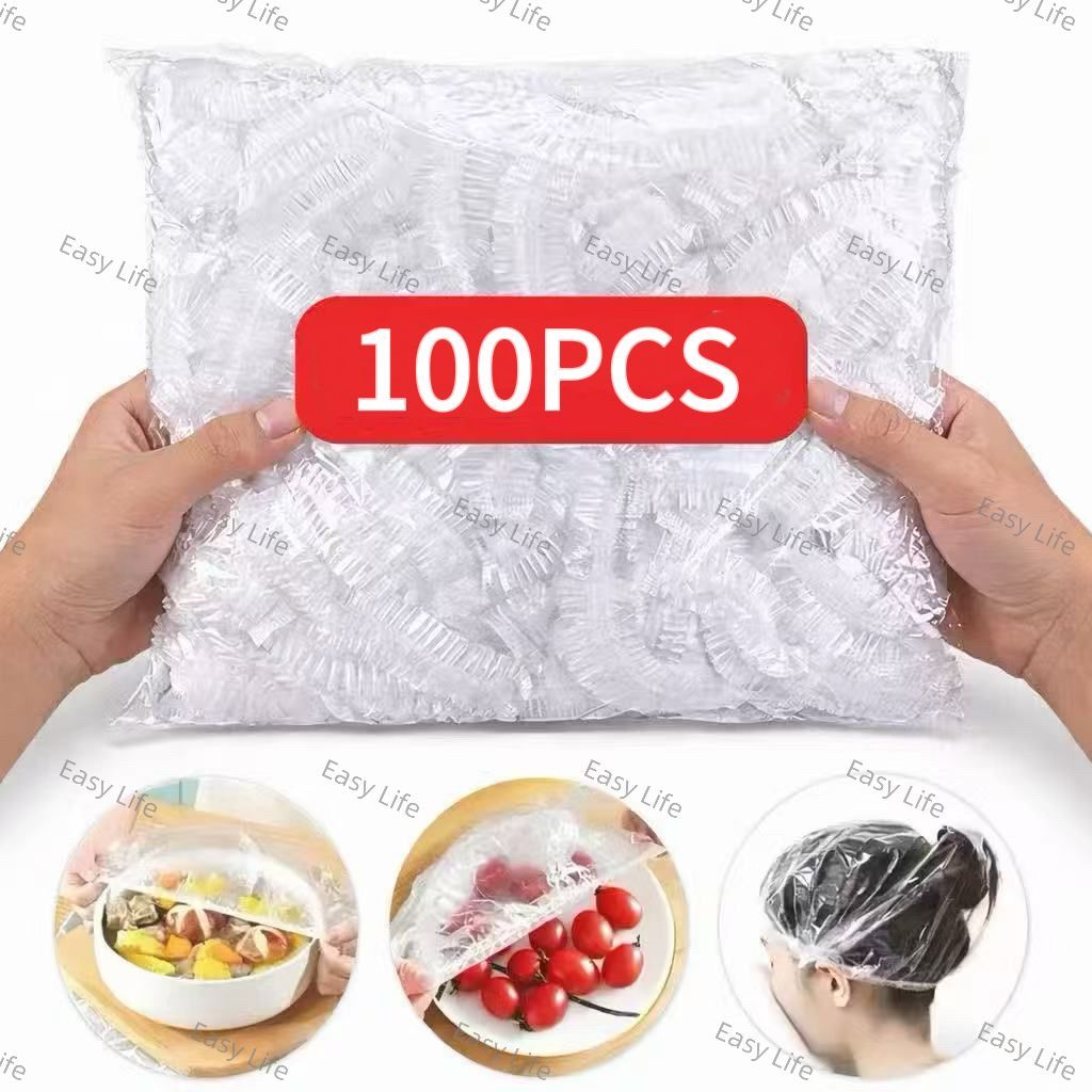 KIT De Tampas De Plástico Descartável Para Alimento Com 100 Ate 300 Unidades