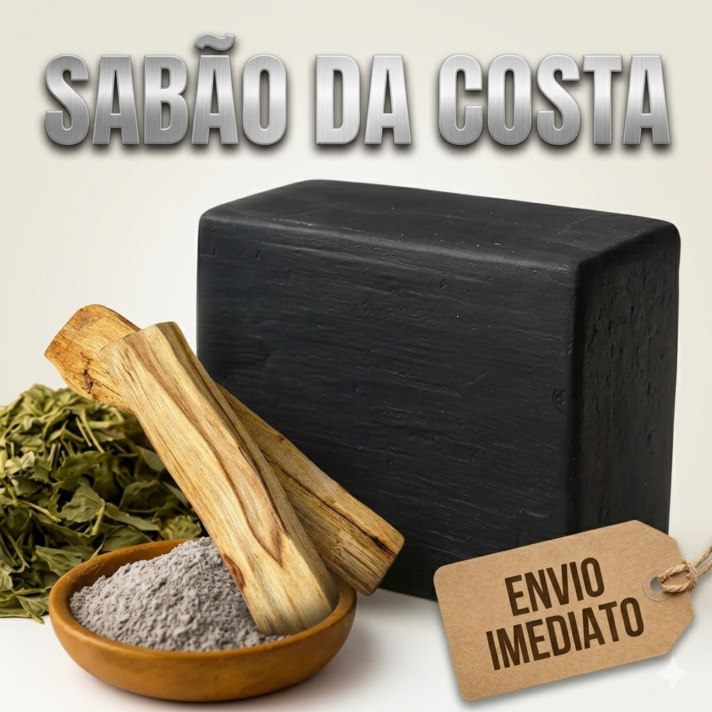 Sabão da Costa Contra Demanda Exu - Umbanda Candomblé Inveja Descarrego Forte +1 Palo Santo(inc nat)