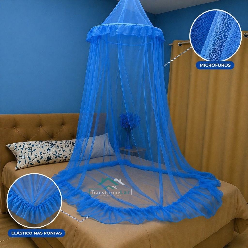 Mosquiteiro Teto Casal Box Queen C/ Elástico - Promoção