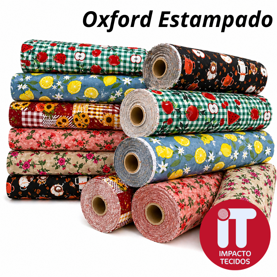 Tecido Oxford Estampado 1mt x1,50m Largura – Toalha de Mesa, Cozinha, Cortina e Decoração