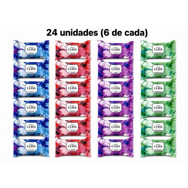 Packs 12un ou 24un de Sabonete em barra Cliss 85g