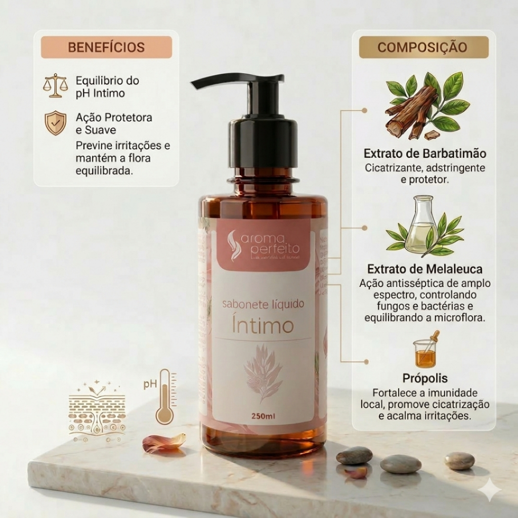 Sabonete líquido de Barbatimão, Melaleuca e Própolis 250ml