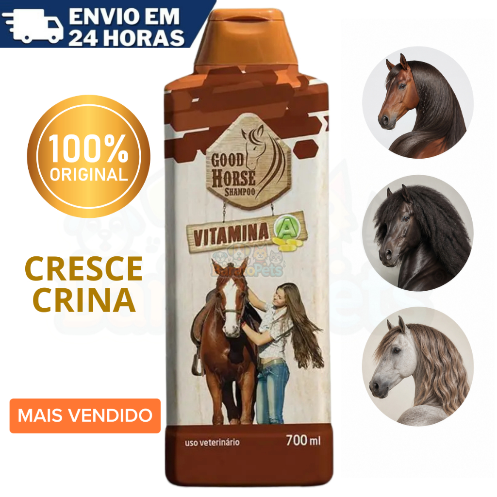 Shampoo de Cavalo Good Horse Com Vitamina A Cresce Cabelo o Famosinho - Original