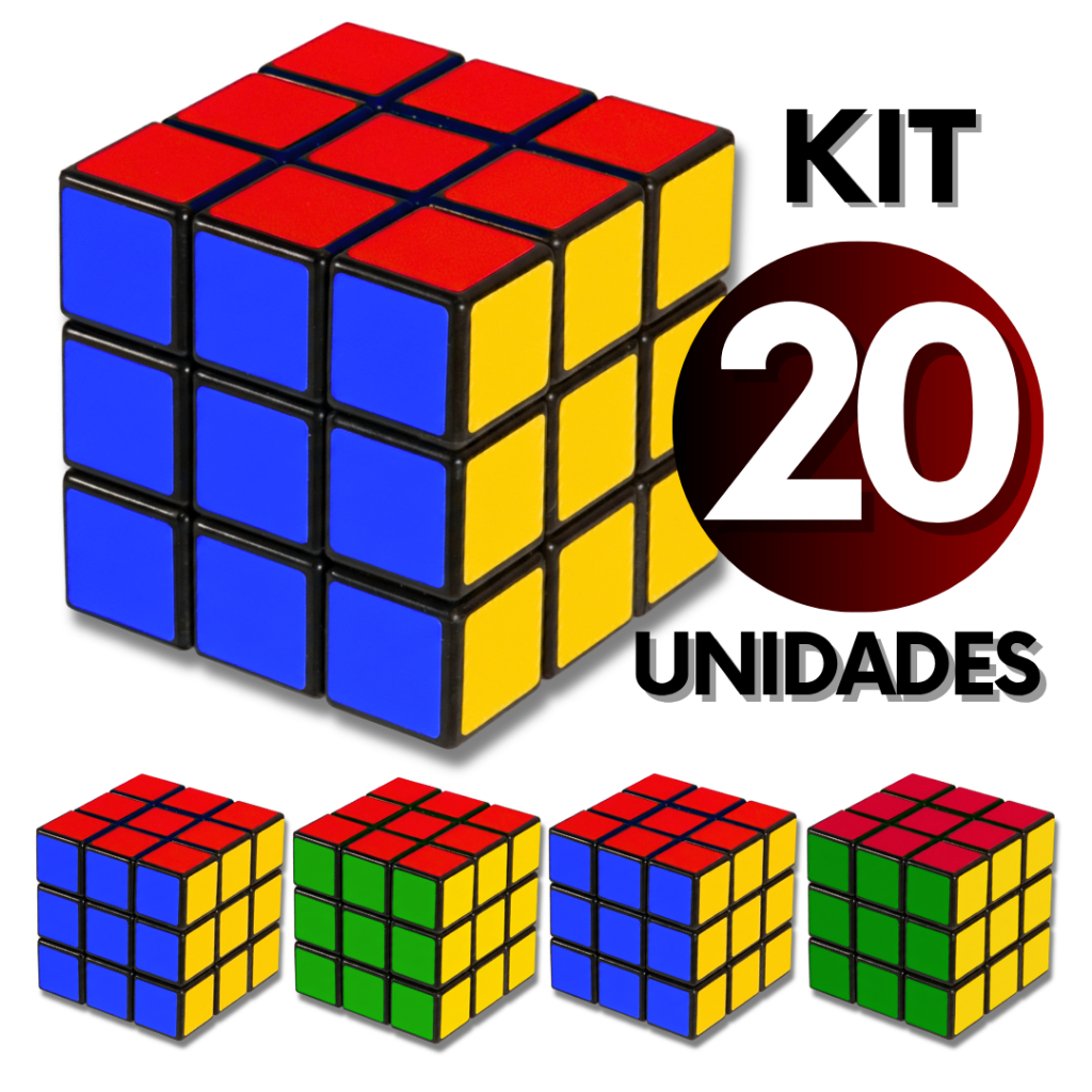 Kit Cubo Mágico 5x5x5cm Brinquedo Educativo Para Crianças e Adultos Atacado ou Lembrancinha