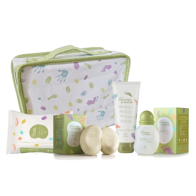 Kit Natura Mamãe e Bebê com bolsa organizador