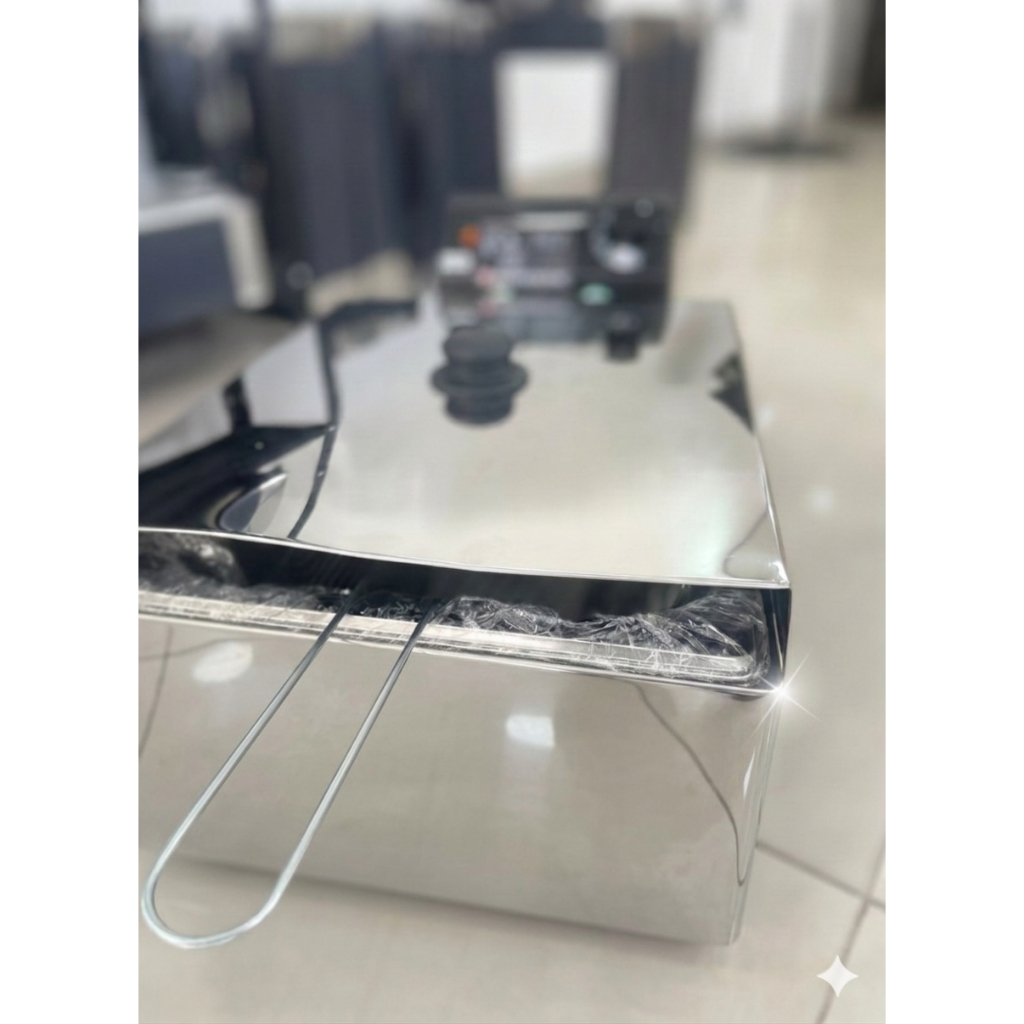 Fritadeira Elétrica Profissional em Inox 7 Litros 3.000 Watts +1 Tampa Anti Respingo- EFICIÊNCIA E QUALIDADE .