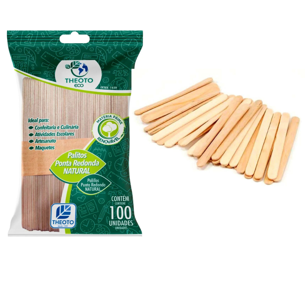 Palitos de Sorvete Pacote Picolé Artesanato Theoto