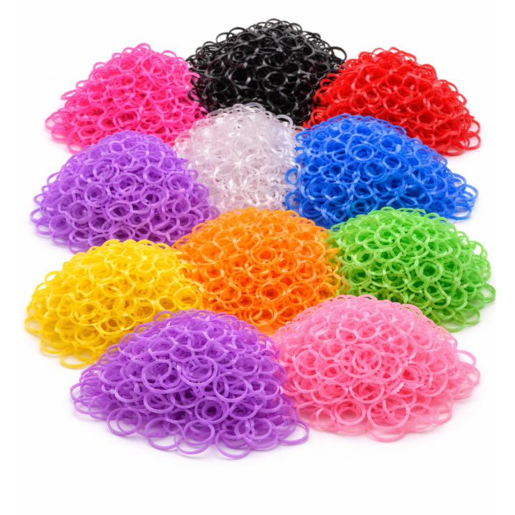 1.000 Elástico Pet Shop Silicone Colorido Cabelo Infantil Pulseira Penteado Banho e Tosa