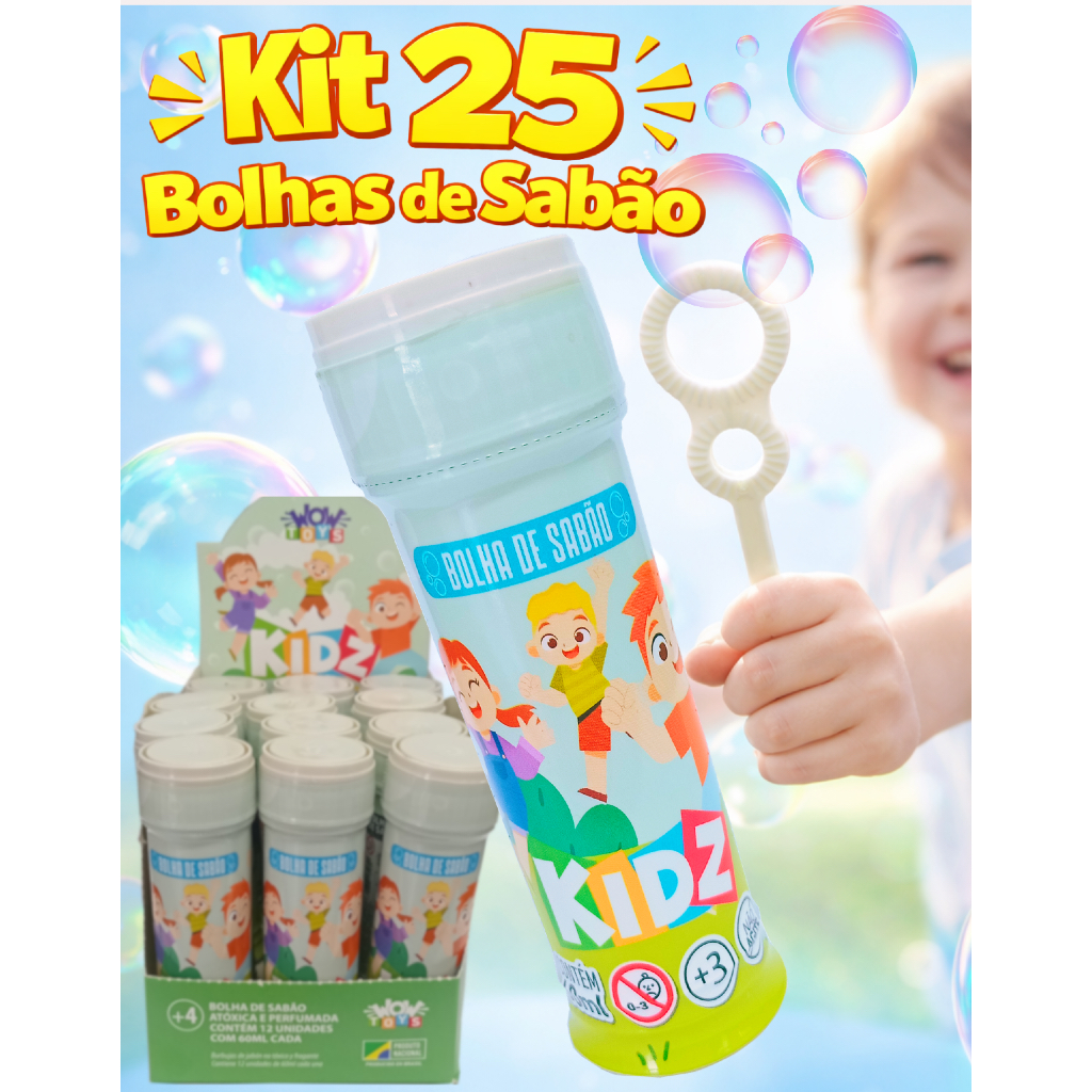 Kit 25 Bolhas de Sabão bolinha Lembrancinha de aniversario infantil festa junina prenda atacado