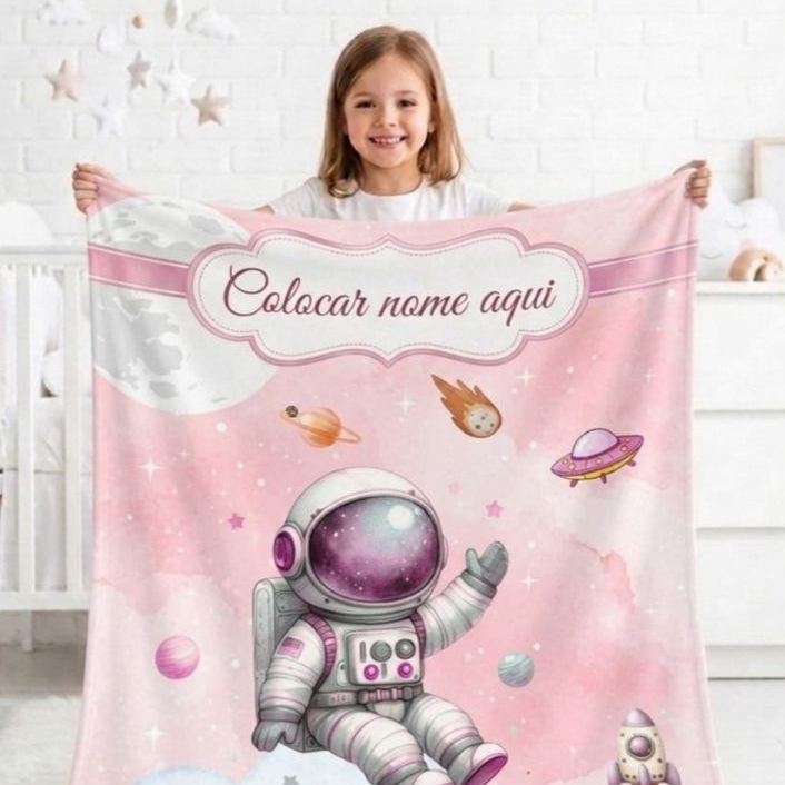 Manta Personalizada Gigante Escolar Com Nome 1,40 x 1,00