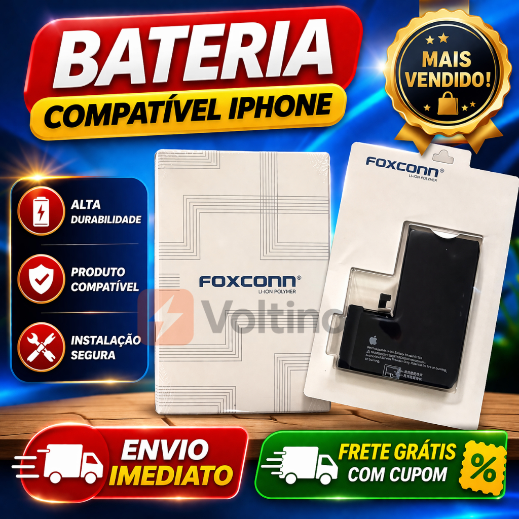 Bateria iPhone compatível com iPhones 15, 15pro Max 15pro 13 pro , 14 pro 13 ,13pro max RX,11,12 14pro max.